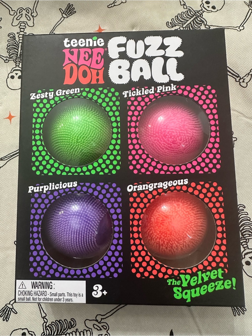 Fuzz Ball 4-Pack - Zesty Green, Tickled Pink, Purplicious, Orangrageous